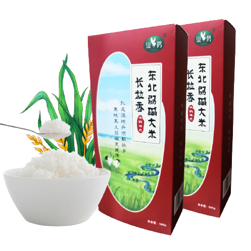 银鹤 弱碱长粒香(双盒) 500g/盒 银鹤 弱碱长粒香(双盒) 500g/盒